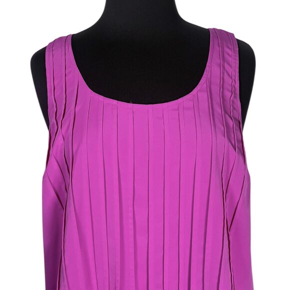 Ralph Lauren Women's Dress Purple Pleated A-Line Pockets Sleeveless Shift Sz 12 - Picture 4 of 8